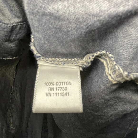 Converse One Star Long Sleeve Button Up Gray Shirt Men’s Size Medium W/Pockets - Picture 5 of 6